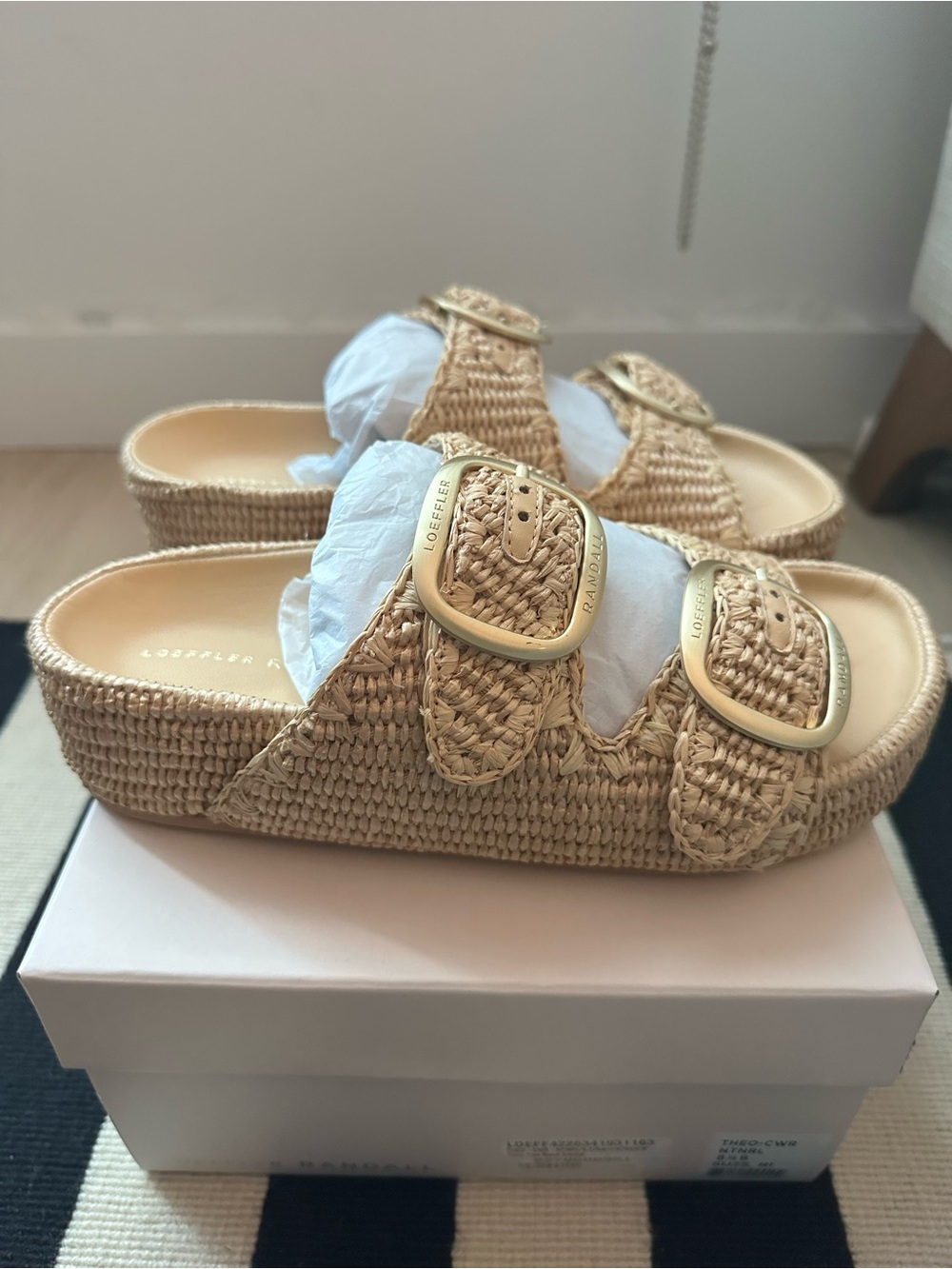 Loeffler Randall Nico Natural Two−Band Sandal - Picture 4 of 11